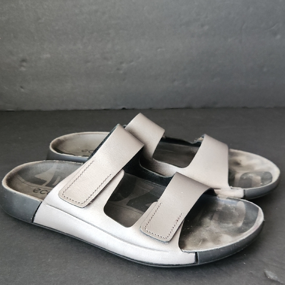 Ecco Cozmo Two Band Strap Slide Slip On Sandals Woodrose Womens EU 41 10-10.5 - Picture 4 of 10
